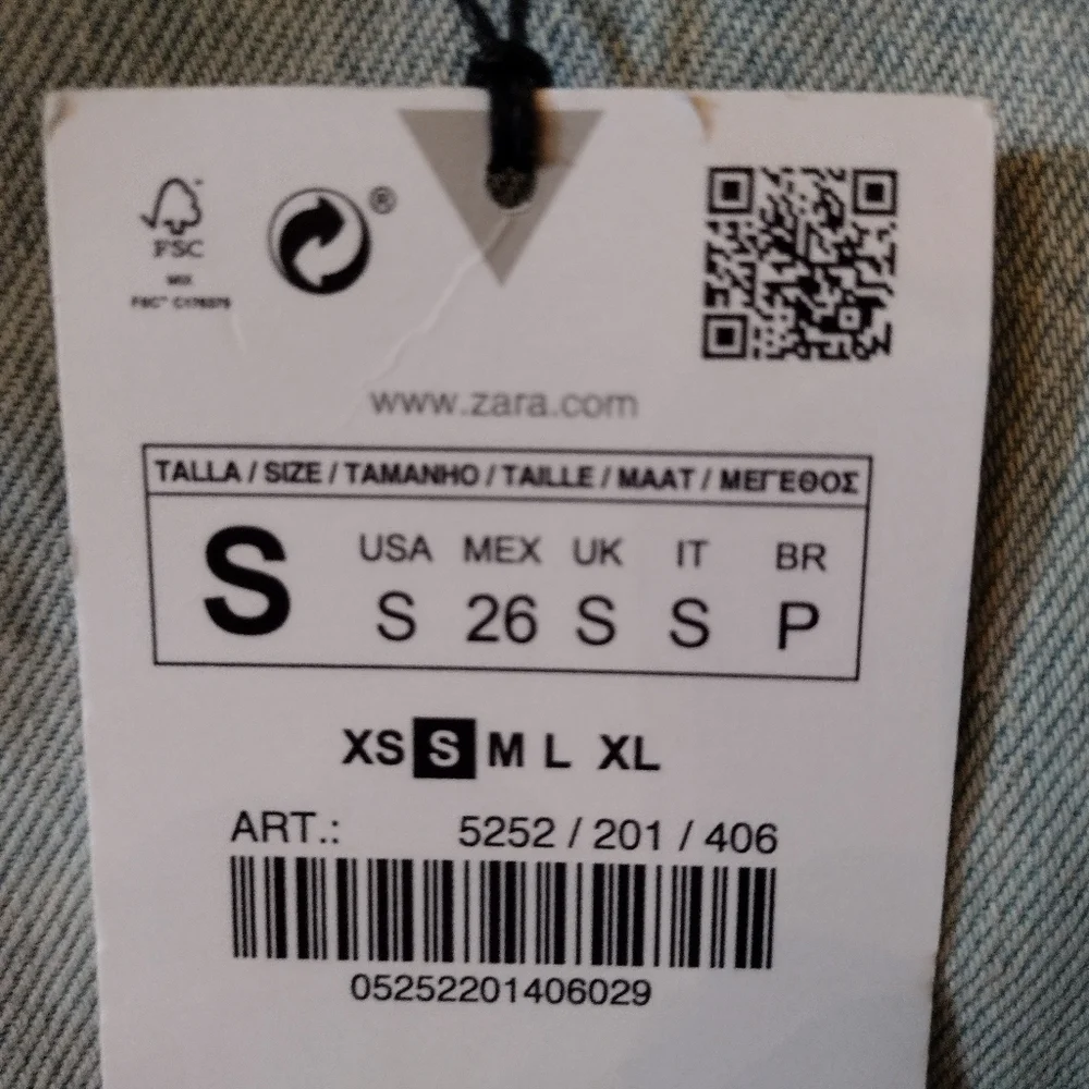 NWT Zara Denim Crop Cami Top Size Small - Picture 6 of 8